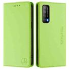 For Huawei Enjoy 20 SE / Huawei Y7a RC01 Dual-Folded Magnetic Suction RFID Leather Phone Case(Grass Green) - 2