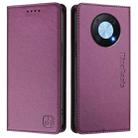 For Huawei Enjoy 50 Pro / nova Y90 RC01 Dual-Folded Magnetic Suction RFID Leather Phone Case(Violet) - 2