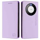 For Huawei Mate 60 RC01 Dual-Folded Magnetic Suction RFID Leather Phone Case(Light Purple) - 2