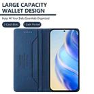 For Huawei Mate 60 RC01 Dual-Folded Magnetic Suction RFID Leather Phone Case(Dark Blue) - 3