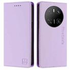 For Huawei Mate 70 RC01 Dual-Folded Magnetic Suction RFID Leather Phone Case(Light Purple) - 2