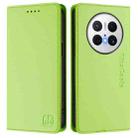 For Huawei Mate 70 Pro RC01 Dual-Folded Magnetic Suction RFID Leather Phone Case(Grass Green) - 2