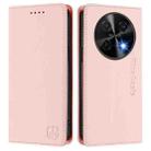 For Huawei nova 12i Global RC01 Dual-Folded Magnetic Suction RFID Leather Phone Case(Pink) - 2