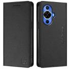 For Huawei nova 12s Global RC01 Dual-Folded Magnetic Suction RFID Leather Phone Case(Black) - 2