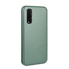 For OPPO Find X2 Carbon Fiber Texture Horizontal Flip TPU + PC + PU Leather Case with Card Slot(Green) - 3