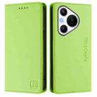 For Huawei Pura 70 RC01 Dual-Folded Magnetic Suction RFID Leather Phone Case(Grass Green) - 2