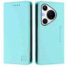 For Huawei Pura 70 Pro / Pura 70 Pro+ RC01 Dual-Folded Magnetic Suction RFID Leather Phone Case(Mint Green) - 2