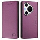 For Huawei Pura 70 Pro / Pura 70 Pro+ RC01 Dual-Folded Magnetic Suction RFID Leather Phone Case(Violet) - 2