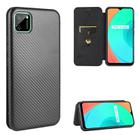 For OPPO Realme C11 Carbon Fiber Texture Horizontal Flip TPU + PC + PU Leather Case with Card Slot(Black) - 1