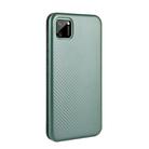 For OPPO Realme C11 Carbon Fiber Texture Horizontal Flip TPU + PC + PU Leather Case with Card Slot(Green) - 2