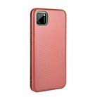 For OPPO Realme C11 Carbon Fiber Texture Horizontal Flip TPU + PC + PU Leather Case with Card Slot(Brown) - 3