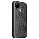 For OPPO Realme C15 Carbon Fiber Texture Horizontal Flip TPU + PC + PU Leather Case with Card Slot(Black) - 3