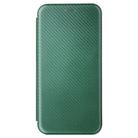For OPPO Realme C15 Carbon Fiber Texture Horizontal Flip TPU + PC + PU Leather Case with Card Slot(Green) - 2