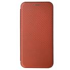 For OPPO Realme C15 Carbon Fiber Texture Horizontal Flip TPU + PC + PU Leather Case with Card Slot(Brown) - 2