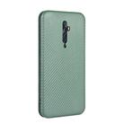 For OPPO Reno2 Z / F Carbon Fiber Texture Horizontal Flip TPU + PC + PU Leather Case with Card Slot(Green) - 3