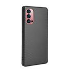 For OPPO Reno4 Pro 5G Carbon Fiber Texture Horizontal Flip TPU + PC + PU Leather Case with Card Slot(Black) - 3