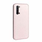 For OPPO Reno3 5G / Find X2 Lite Carbon Fiber Texture Horizontal Flip TPU + PC + PU Leather Case with Card Slot(Pink) - 3