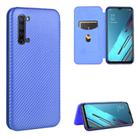 For OPPO Reno3 5G / Find X2 Lite Carbon Fiber Texture Horizontal Flip TPU + PC + PU Leather Case with Card Slot(Blue) - 1