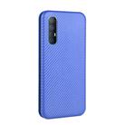 For OPPO Reno3 Pro 5G / Find X2 Neo Carbon Fiber Texture Horizontal Flip TPU + PC + PU Leather Case with Card Slot(Blue) - 3