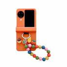 For OPPO Find N3 Flip Good Things Happen Colored Oil Painting PC Phone Case(Chain) - 1