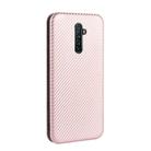 For OPPO Rnoe Ace Carbon Fiber Texture Horizontal Flip TPU + PC + PU Leather Case with Card Slot(Pink) - 3