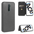 For OPPO Rnoe Ace Carbon Fiber Texture Horizontal Flip TPU + PC + PU Leather Case with Card Slot(Black) - 1