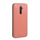 For OPPO Rnoe Ace Carbon Fiber Texture Horizontal Flip TPU + PC + PU Leather Case with Card Slot(Brown) - 3