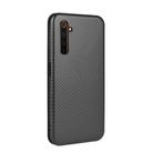 For OPPO Realme 6 Pro Carbon Fiber Texture Horizontal Flip TPU + PC + PU Leather Case with Card Slot(Black) - 3