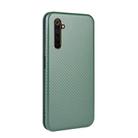 For OPPO Realme 6 Pro Carbon Fiber Texture Horizontal Flip TPU + PC + PU Leather Case with Card Slot(Green) - 3