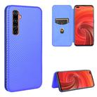 For OPPO Realme X50 Pro / X50 Pro 5G Carbon Fiber Texture Horizontal Flip TPU + PC + PU Leather Case with Card Slot(Blue) - 1