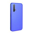 For OPPO Realme X50 / X50 5G Carbon Fiber Texture Horizontal Flip TPU + PC + PU Leather Case with Card Slot(Blue) - 2