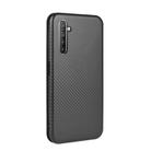 For OPPO Realme XT / X2 / K5 Carbon Fiber Texture Horizontal Flip TPU + PC + PU Leather Case with Card Slot(Black) - 2