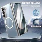 For Samsung Galaxy Z Fold6 lce Folding Series MagSafe Integrated Clear PC Phone Case(Silver) - 2
