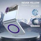 For Samsung Galaxy Z Flip4 lce Folding Series MagSafe Integrated Clear PC Phone Case(Purple) - 2