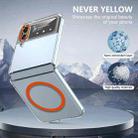For Samsung Galaxy Z Flip3 5G lce Folding Series MagSafe Integrated Clear PC Phone Case(Orange) - 2
