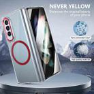 For Samsung Galaxy Z Fold3 5G lce Folding Series MagSafe Integrated Clear PC Phone Case(Red) - 2