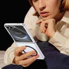 For Samsung Galaxy Z Flip7 5G lce Folding Series MagSafe Integrated Clear PC Phone Case(Black) - 2