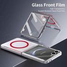 For Samsung Galaxy Z Flip7 5G lce Folding Series MagSafe Integrated Clear PC Phone Case(Red) - 3