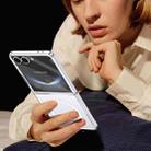 For Samsung Galaxy Z Flip7 5G lce Folding Series MagSafe Integrated Clear PC Phone Case(Silver) - 2