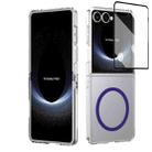 For Samsung Galaxy Z Flip7 5G lce Folding Series MagSafe Integrated Clear PC Phone Case(Purple) - 1