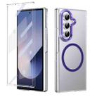 For Samsung Galaxy Z Fold7 5G lce Folding Series MagSafe Integrated Clear PC Phone Case(Purple) - 1