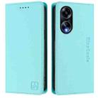 For OPPO A98 5G / F23 5G India RC01 Dual-Folded Magnetic Suction RFID Leather Phone Case(Mint Green) - 2