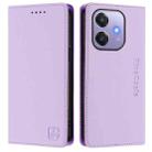 For OPPO A3x 5G / 4G / A3 5G / 4G RC01 Dual-Folded Magnetic Suction RFID Leather Phone Case(Light Purple) - 2