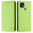 For OPPO A15 / A15s / A35 2021 RC01 Dual-Folded Magnetic Suction RFID Leather Phone Case(Grass Green) - 2