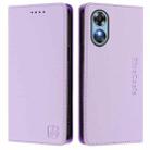 For OPPO A17 4G Global / A17k RC01 Dual-Folded Magnetic Suction RFID Leather Phone Case(Light Purple) - 2