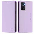 For OPPO A36 4G / A76 4G / A96 4G / K10 4G RC01 Dual-Folded Magnetic Suction RFID Leather Phone Case(Light Purple) - 2