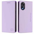 For OPPO A38 4G / A18 4G Global RC01 Dual-Folded Magnetic Suction RFID Leather Phone Case(Light Purple) - 2