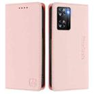 For OPPO A57 4G / A77 4G RC01 Dual-Folded Magnetic Suction RFID Leather Phone Case(Pink) - 2