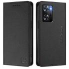 For OPPO A57 4G / A77 4G RC01 Dual-Folded Magnetic Suction RFID Leather Phone Case(Black) - 2