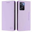 For OPPO A57 4G / A77 4G RC01 Dual-Folded Magnetic Suction RFID Leather Phone Case(Light Purple) - 2